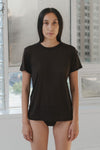 BASERANGE Classic Bamboo Fiber and Cotton Slim Fit T-shirt Series Collection Round Neck Bottoming Shirt France BAS-TOCT-BL-000-FOVEA